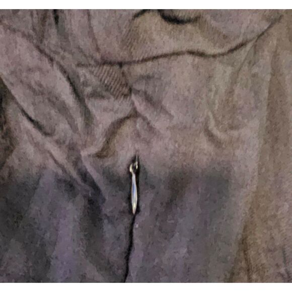 Ruffle Sleeve Sweetheart Tie Neckline Black on Black Striped Mini Dresses Sz S - Picture 5 of 6